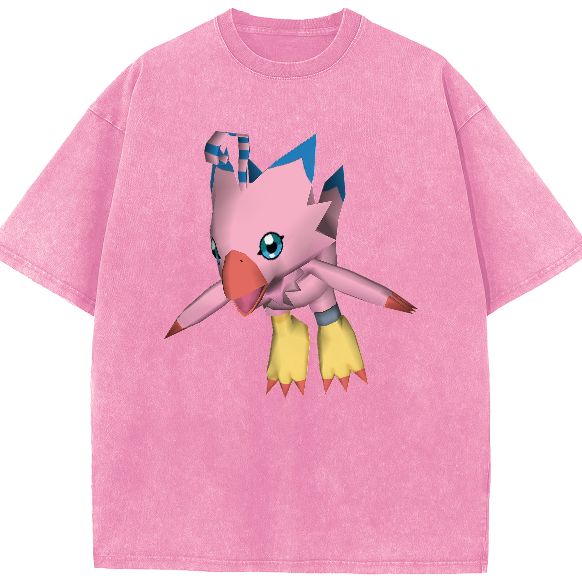 （画像用） Digimon デジタルモンスター/デジモン 綿100% ヴィンテージ風 半袖Tシャツ（フロントプリント）